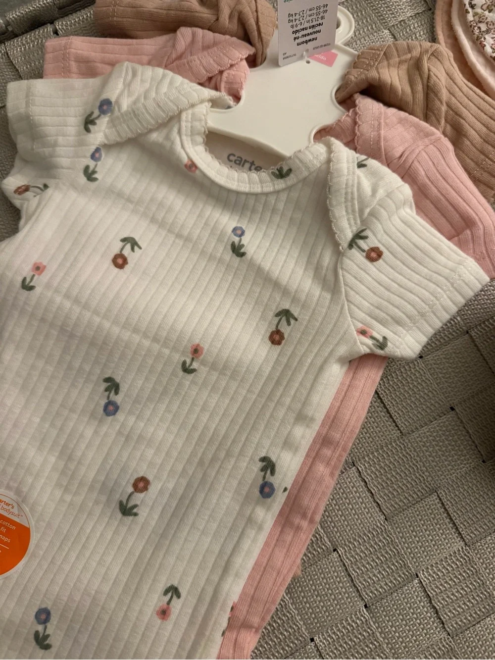 Carter's Newborn Onesies with Bibs and Socks